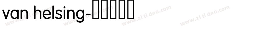 van helsing字体转换